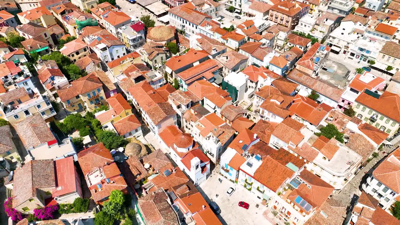 Aerial footage of Nafplio Greece