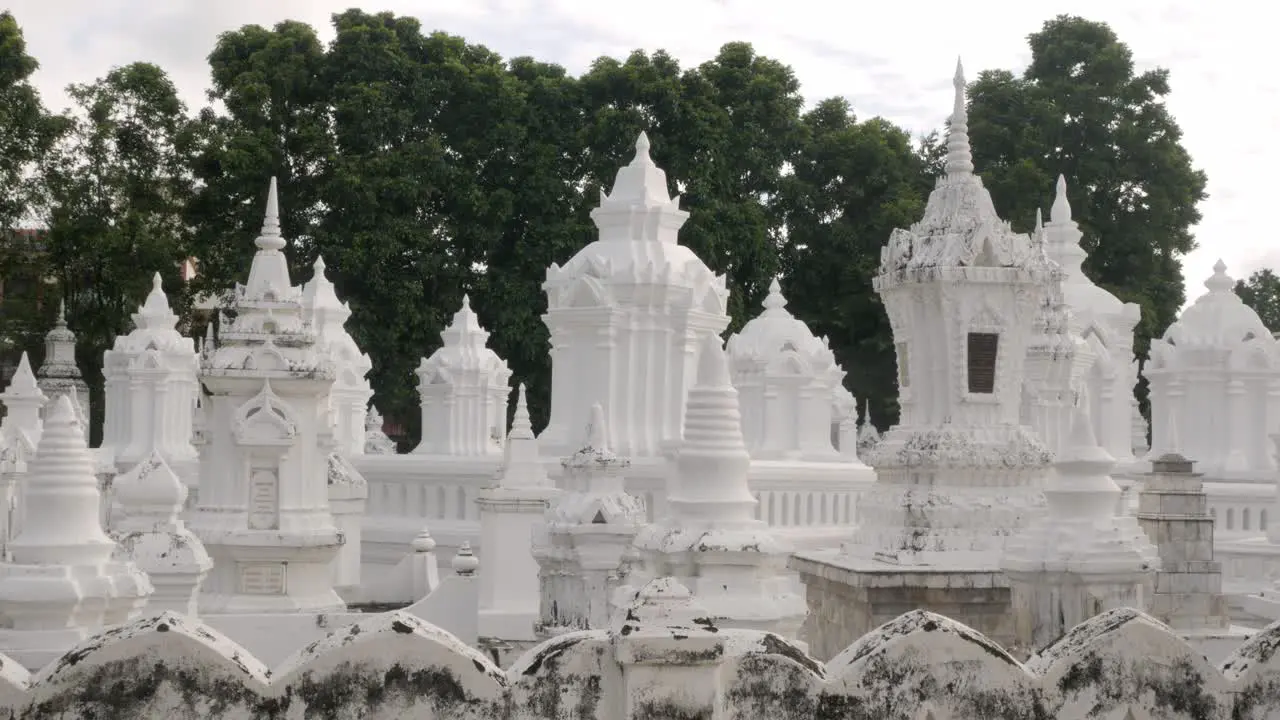 many ancient stupa pagoda in Wat Suan Dok