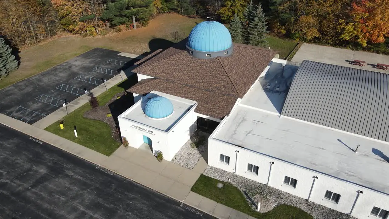 Angled motion over Muskegon's Greek Church