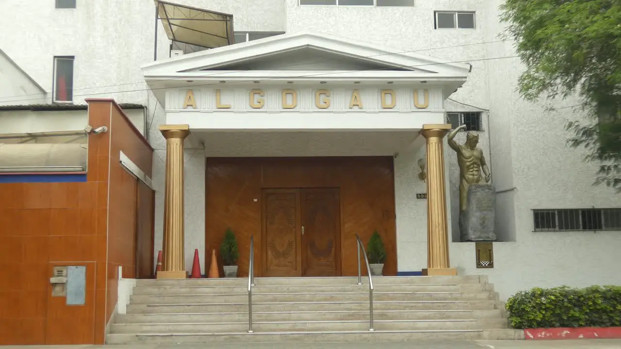 A Masonic temple or lodge