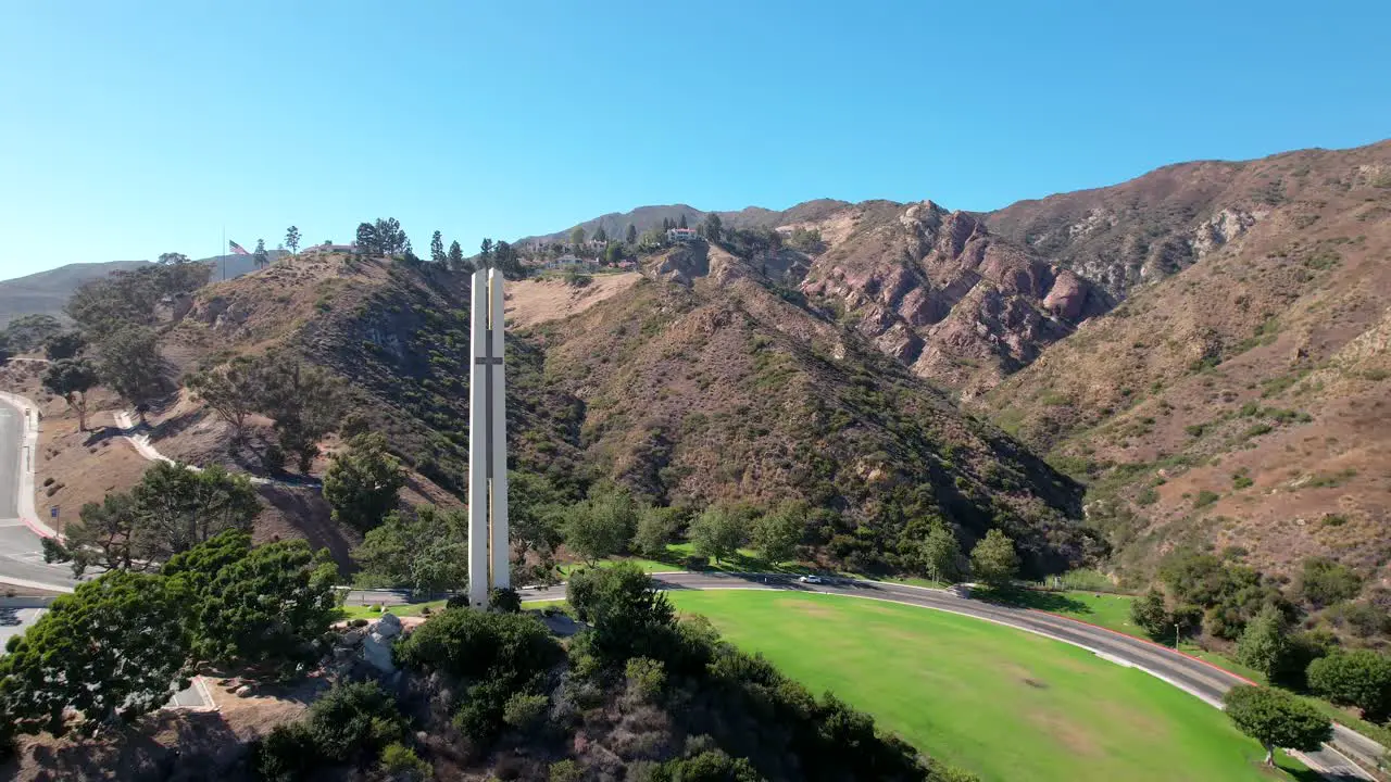 The Phillips Theme Tower outside Pepperdine University in California America