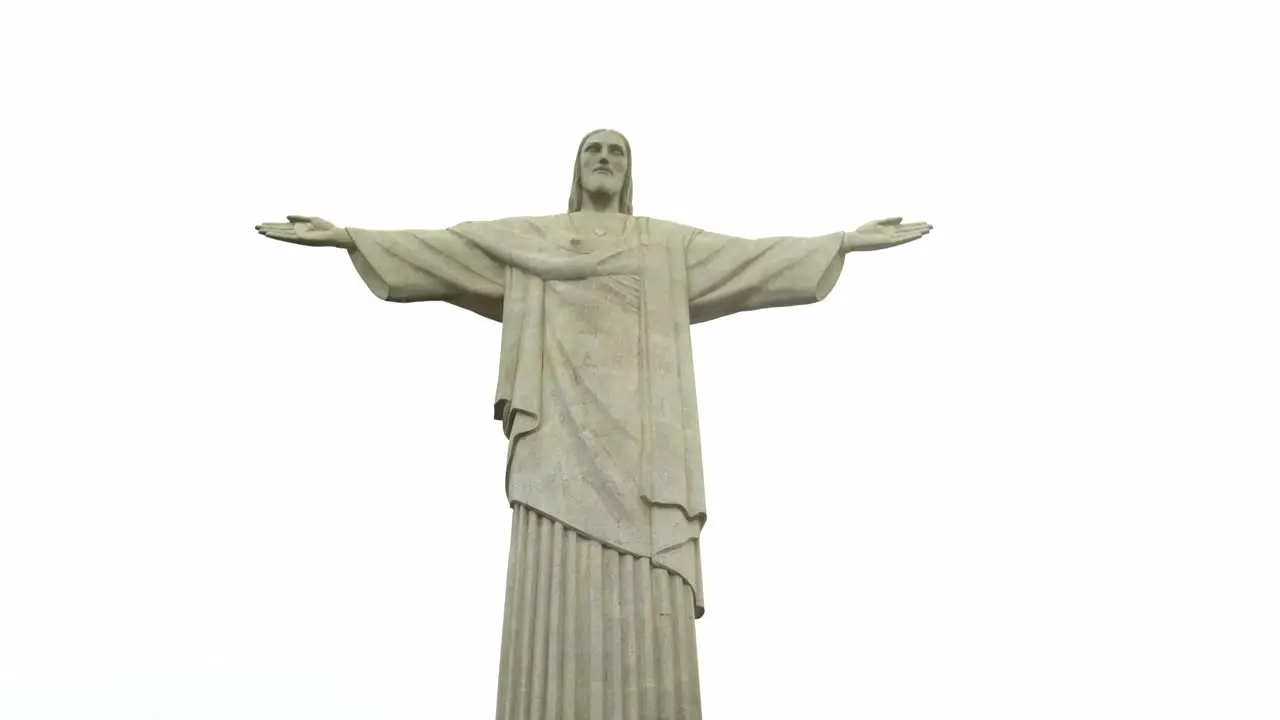 Tourists on Christ the Redeemer viewpoint Famous statue in Rio de Janeiro