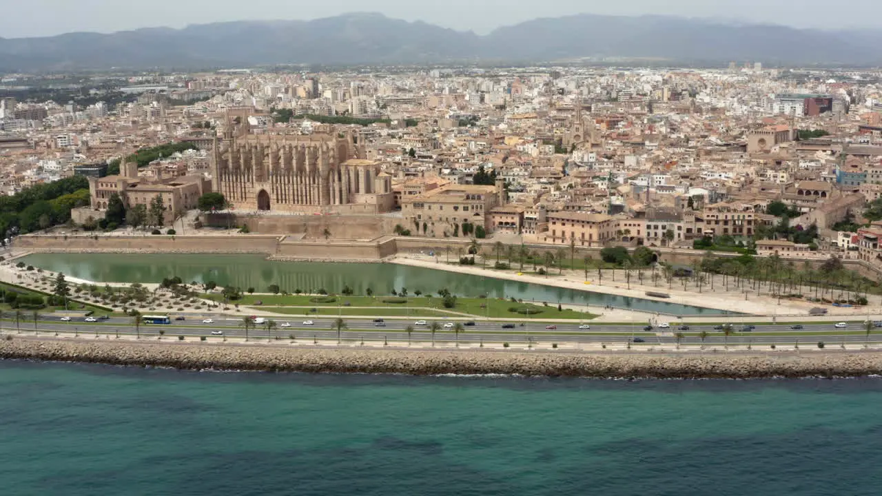 Palma city with Cathedral of Santa Maria dominating in front Mallorca