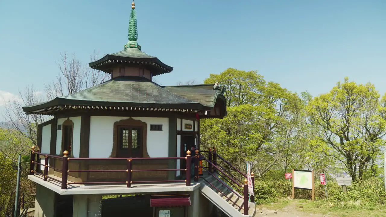 Buddhist Temple Located At Mount Moiwa Observation Deck In Sapporo