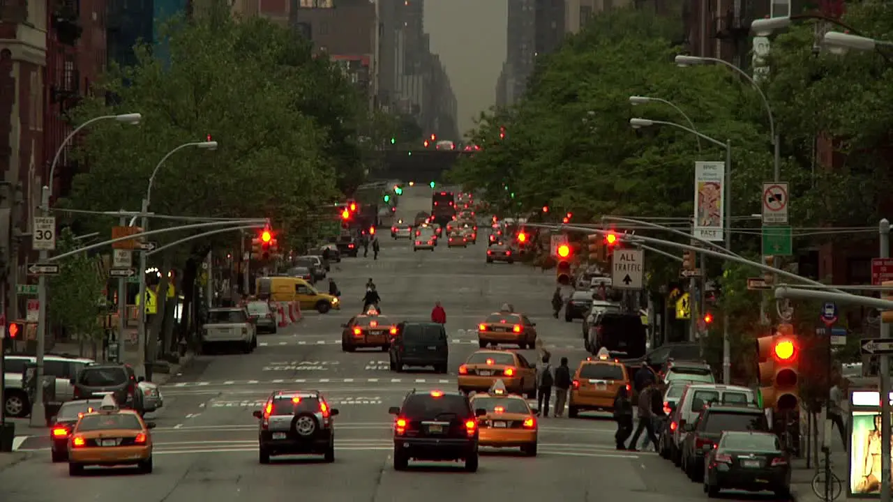 New York City Busy Road Traffic Rush Hour Cars