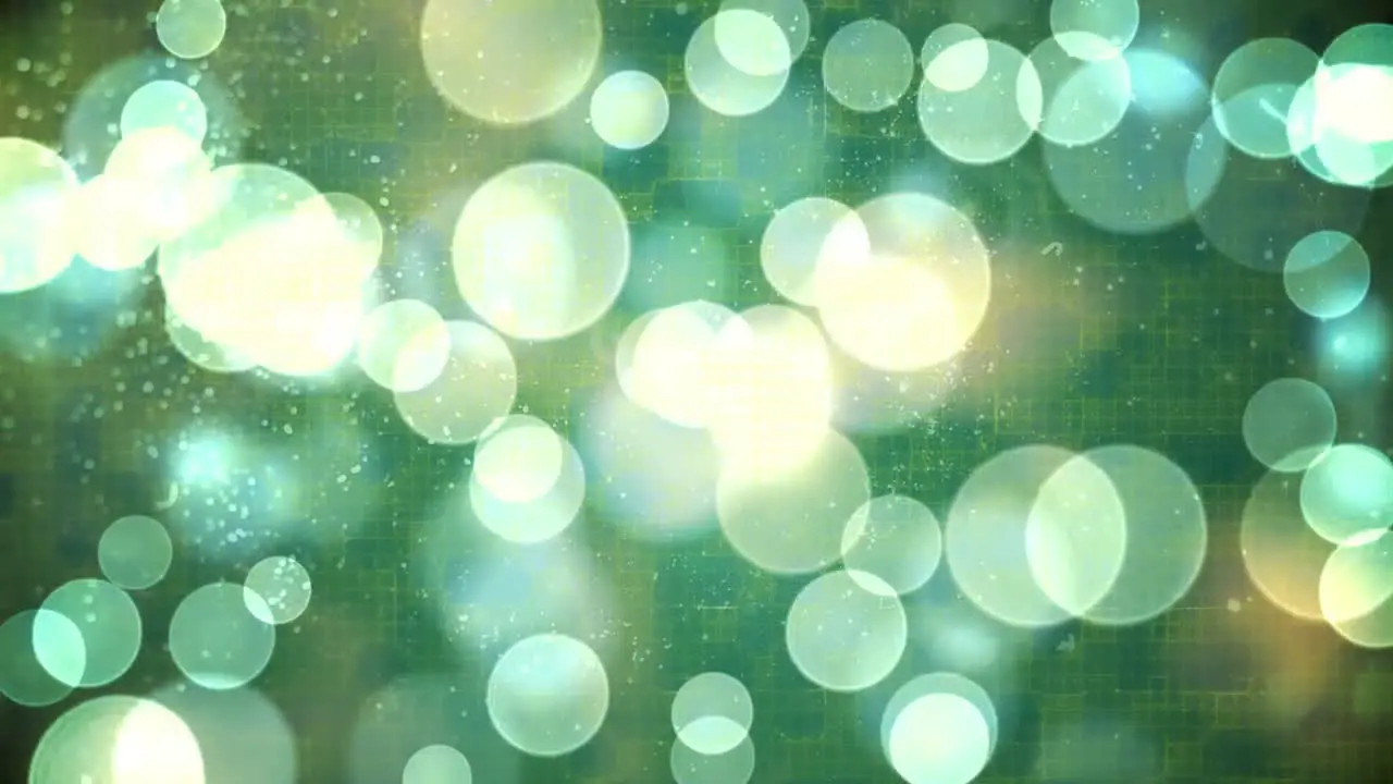 Animation of illuminated bokeh effect with dots over abstract background