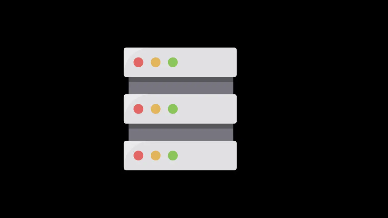 Animierte Grafikanimation Des Datenbanksymbols Mit Alphakanal Transparentem Hintergrund Prores 444