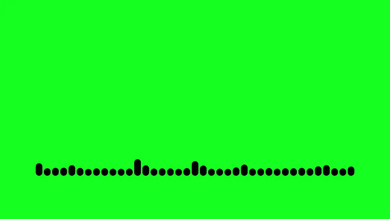 Greenscreen Schwarze Audiolinien Bewegungsgrafik-Equalizer