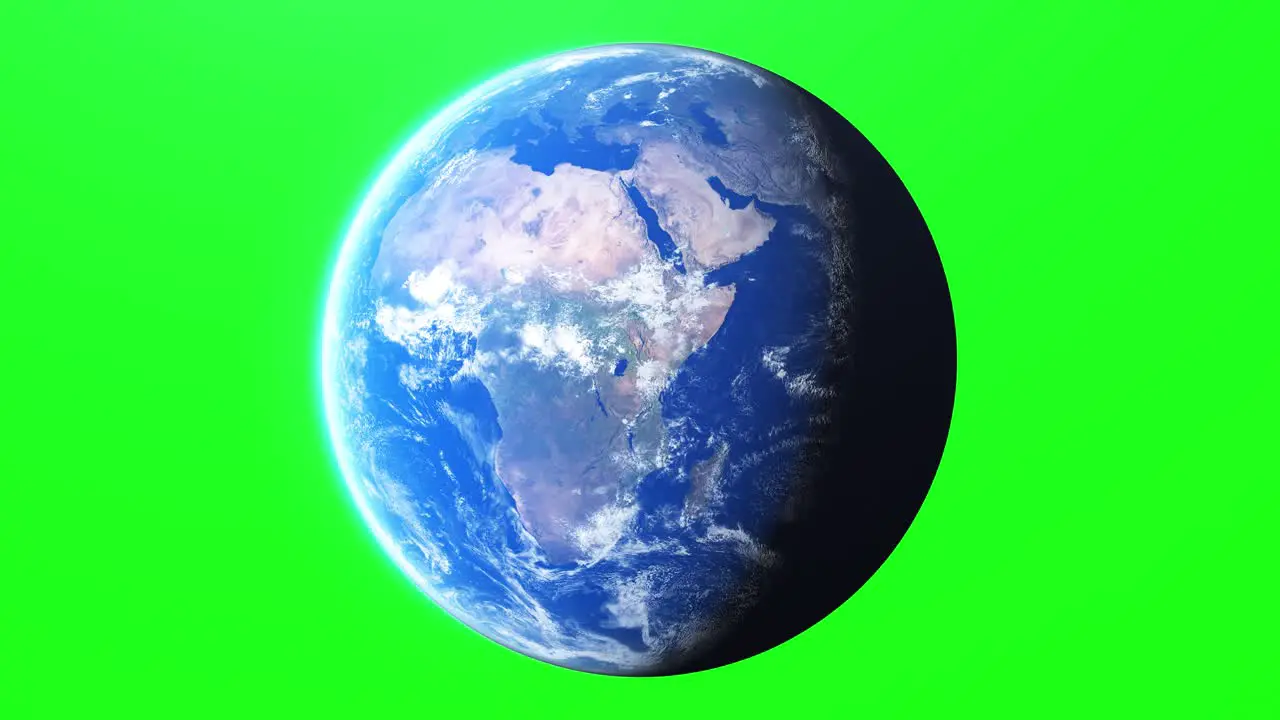 Rotación Del Planeta Tierra Pantalla Verde