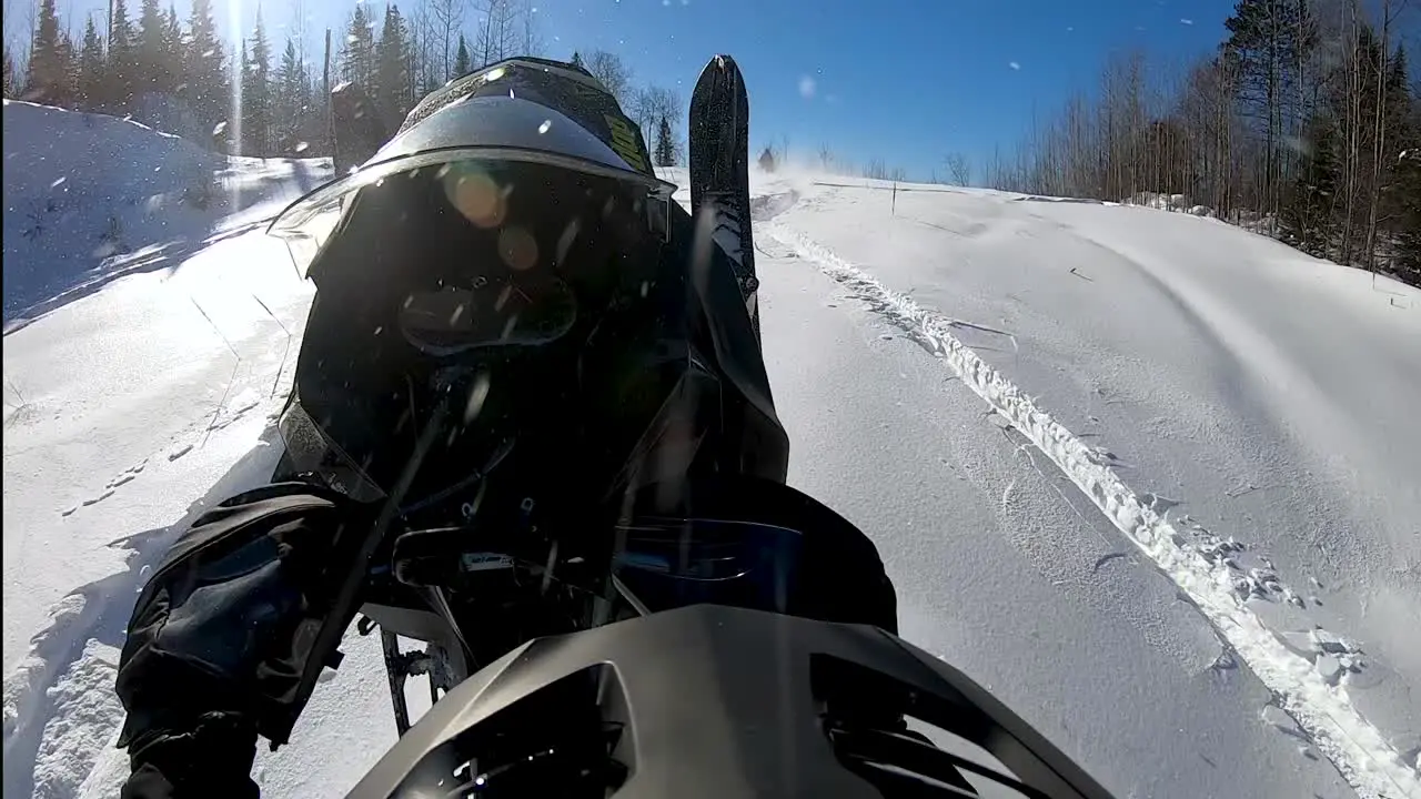 Snowmobiling videos during winter time