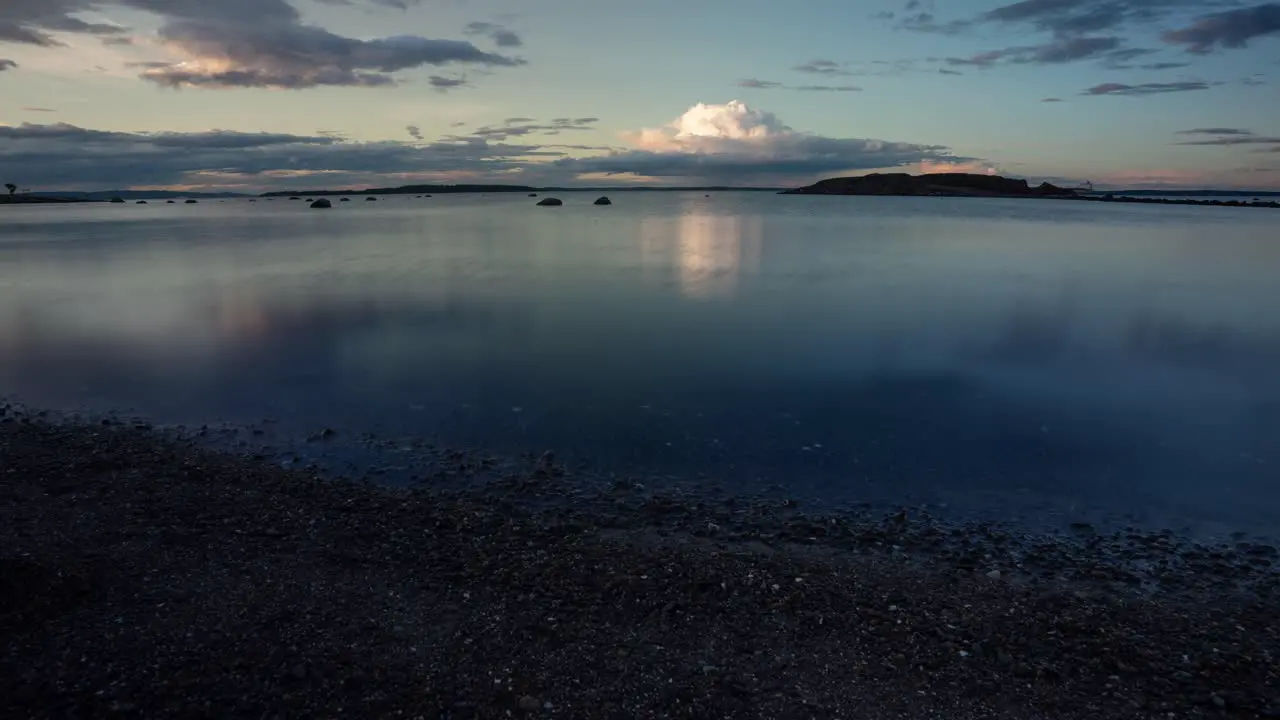 Time lapse video of clouds moving and formatting over Oslofjord in Southern Norway