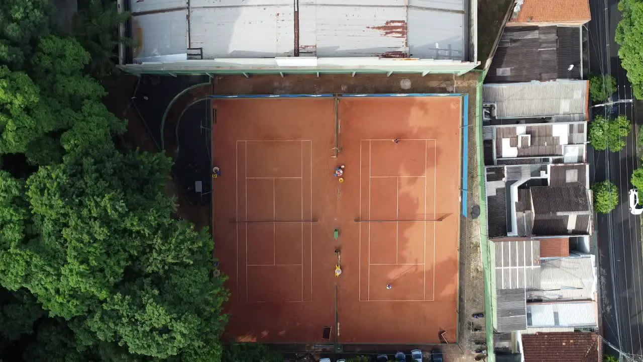 Top down view of all the facilities of the tennis academy