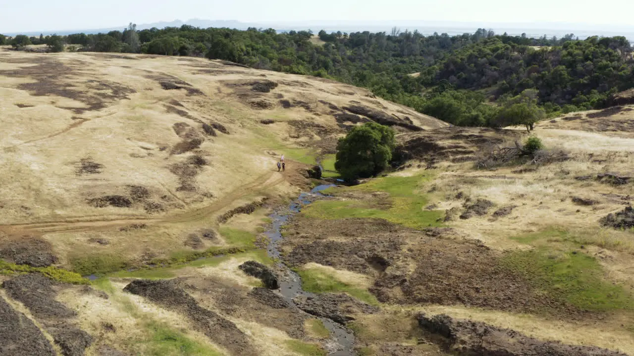 Hiking Group Explores Natural Grasslands on Trail Around Oroville California