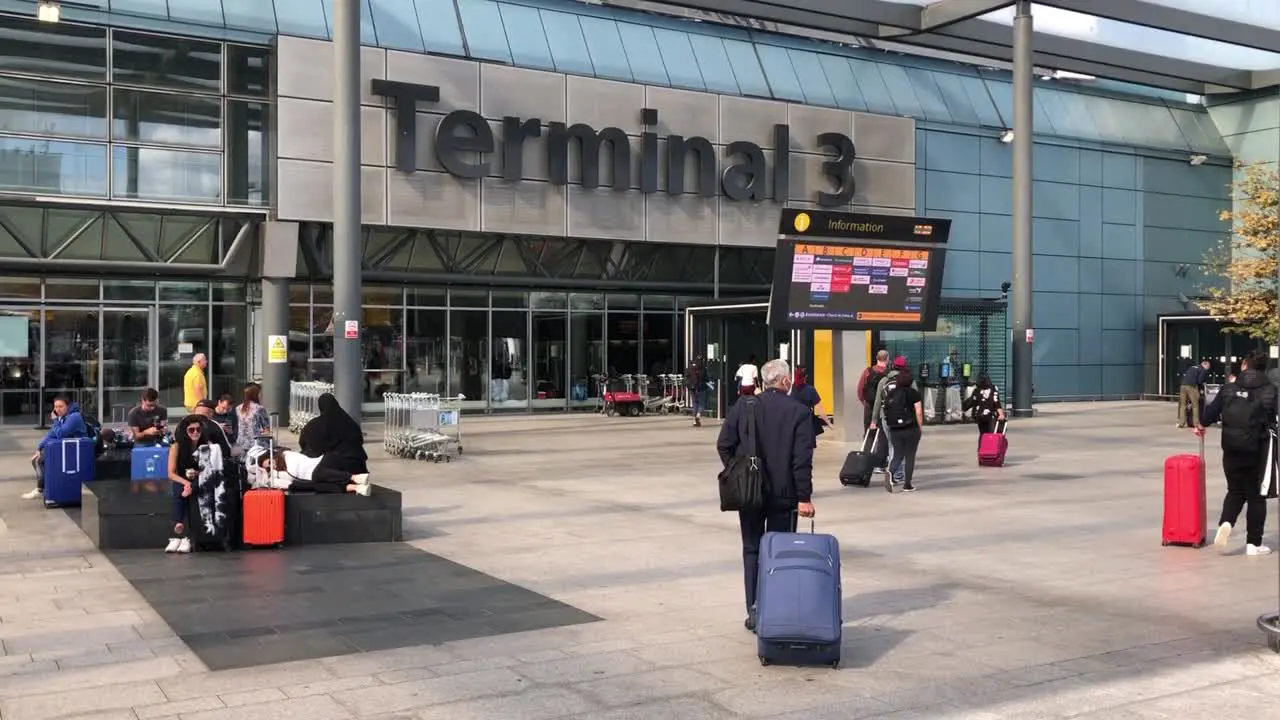 Heathrow Terminal three on a busy morning in London UK