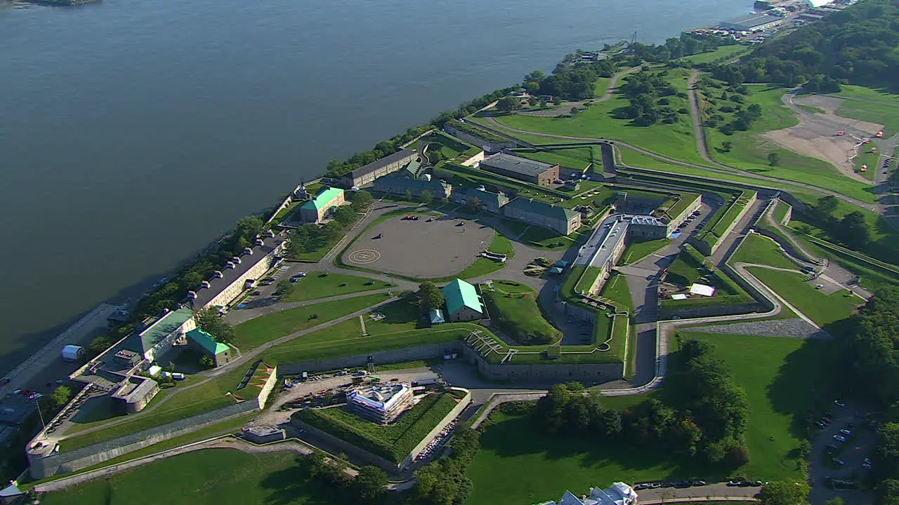 Citadelle of Quebec Military Installation Base in Canada Aerial View