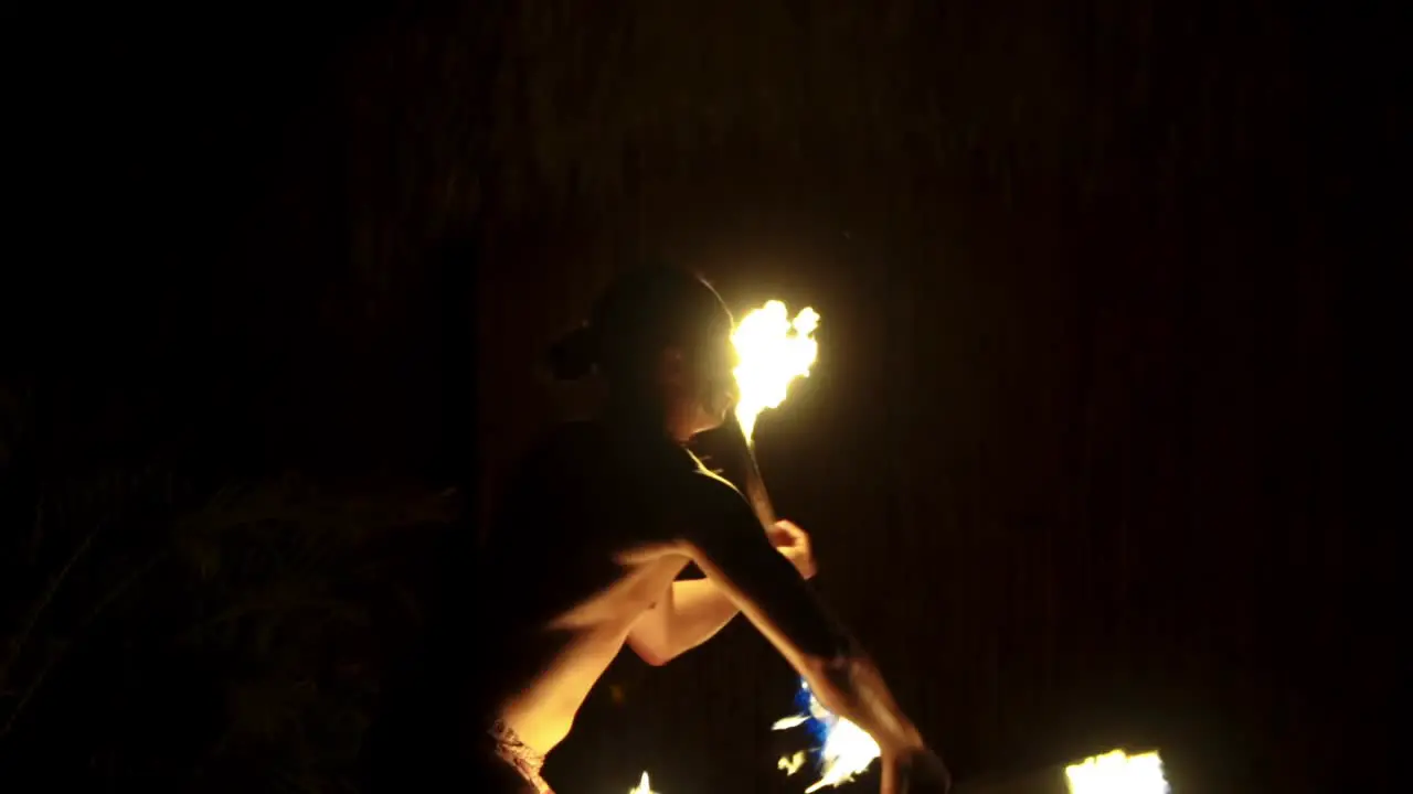 Traditional Hawaiian Luau Fire Dance Performer