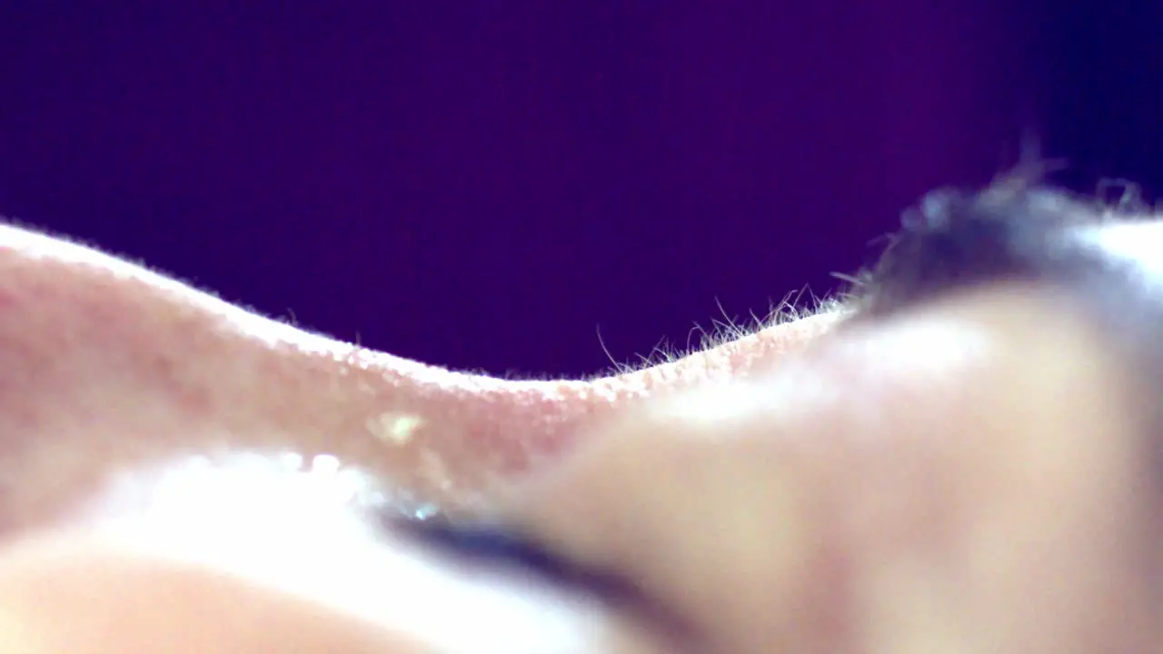 Close up of a woman's face as she gets Botox injections