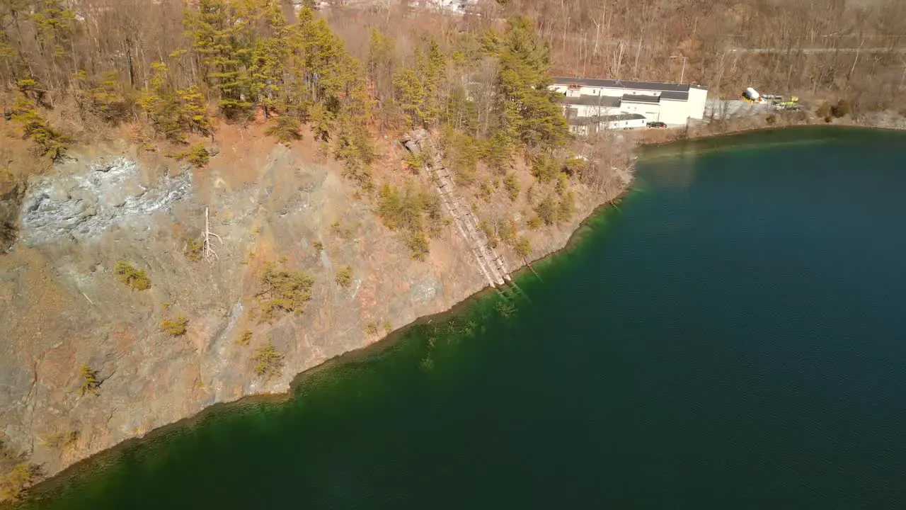 Aerial drone video of iron ore quarry