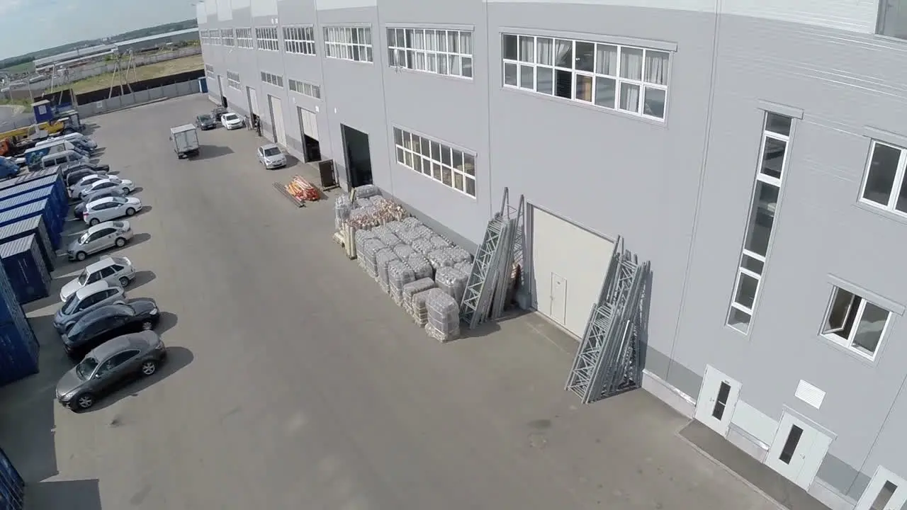 Flying over the plant facilities