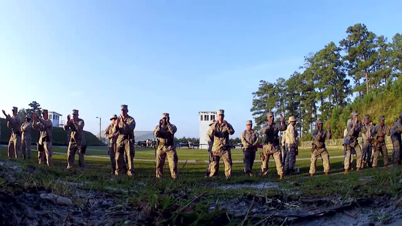 Us Marines Prepare To Shoot Pistols At A Firing Range 5