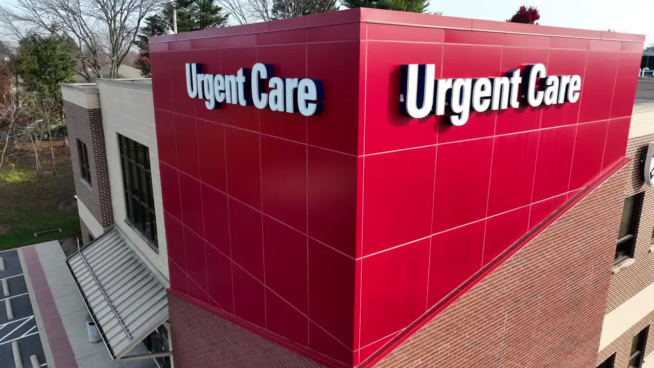 Urgent Care sign at University of Pennsylvania health system in USA