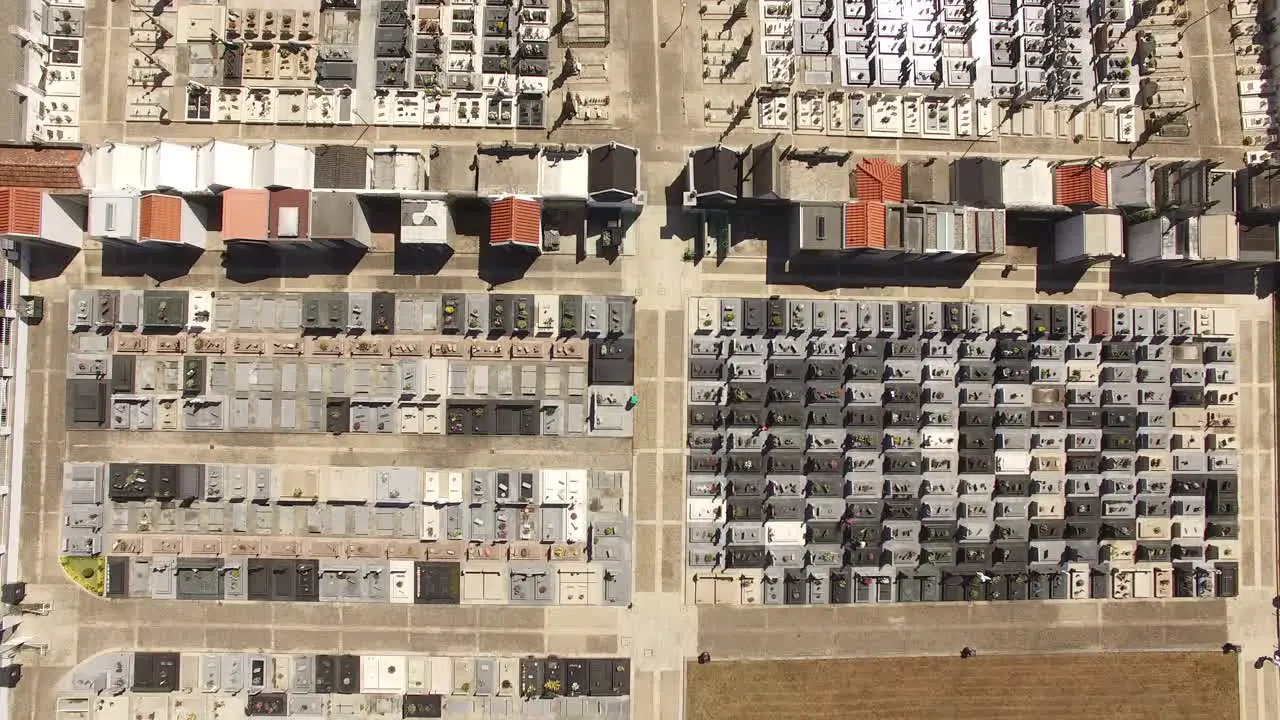 Graveyard Top View Cemetery Aerial View