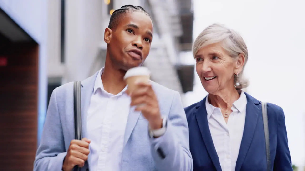 Walking teamwork and business people in city