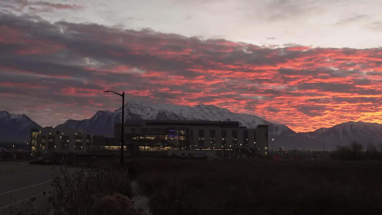 The future Primary Children's Hospital construction site in Lehi Utah at dawn