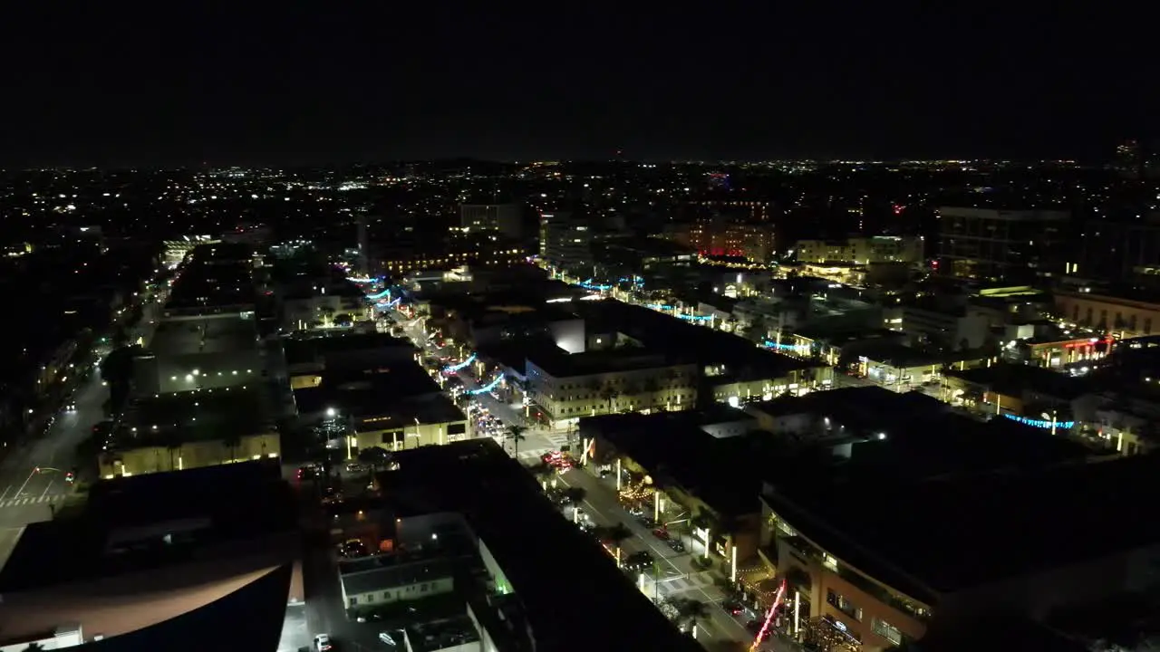 Beverly Hills Rodeo Drive aerial view