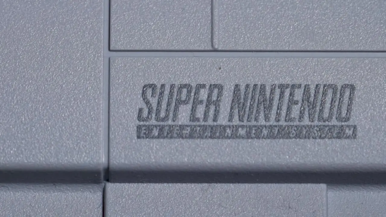 Static Super Nintendo Logo Shot Classic Gaming Console