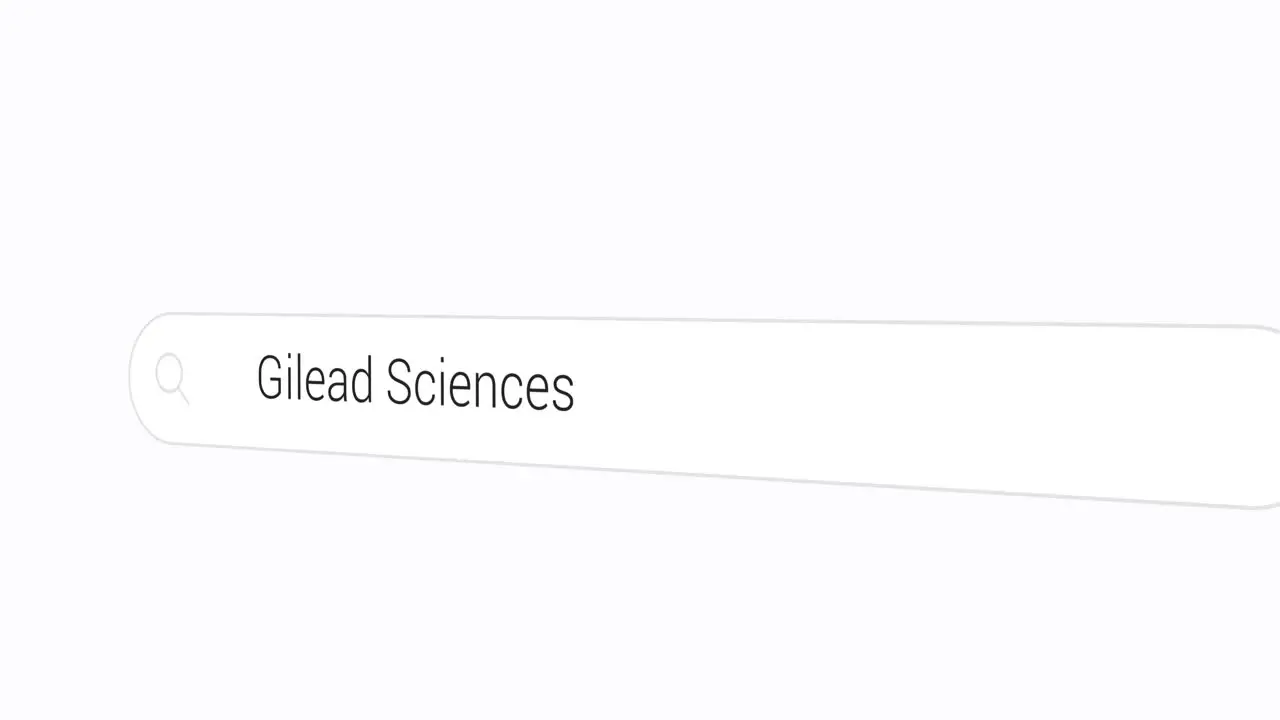 Typing Gilead Sciences on the Search Engine