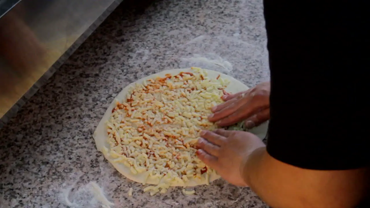 Pizza baking preparation