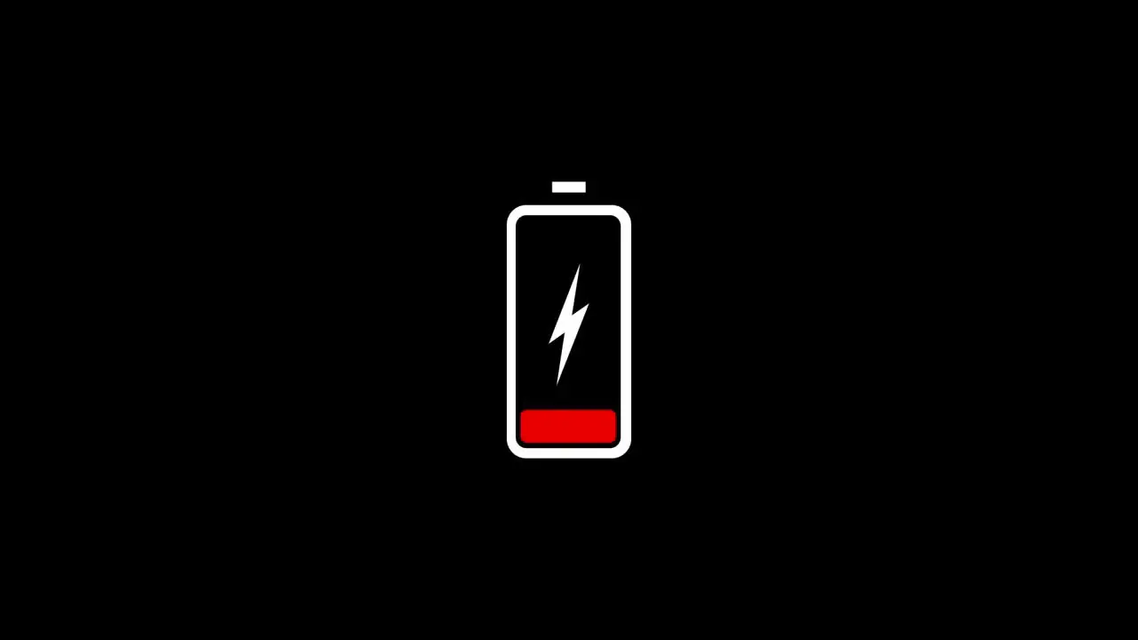 Mobile phone low battery icon charging