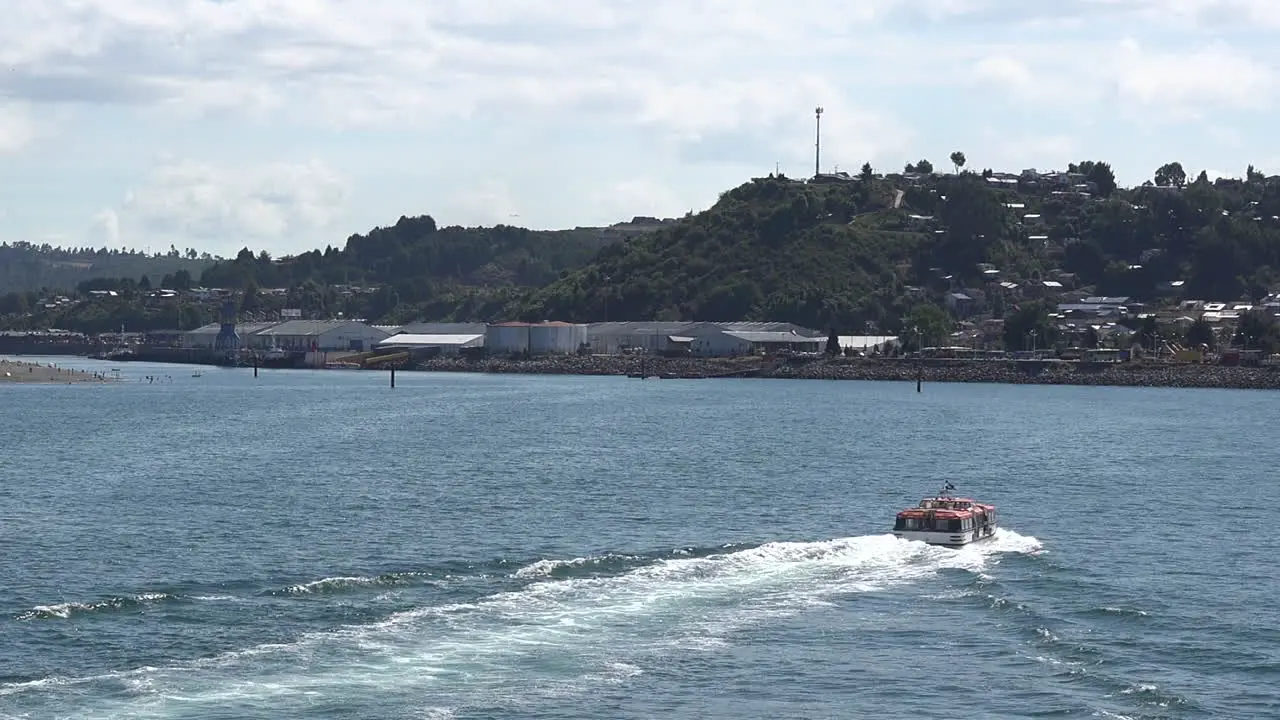 Chile Puerto Montt Tender Heads Ashore