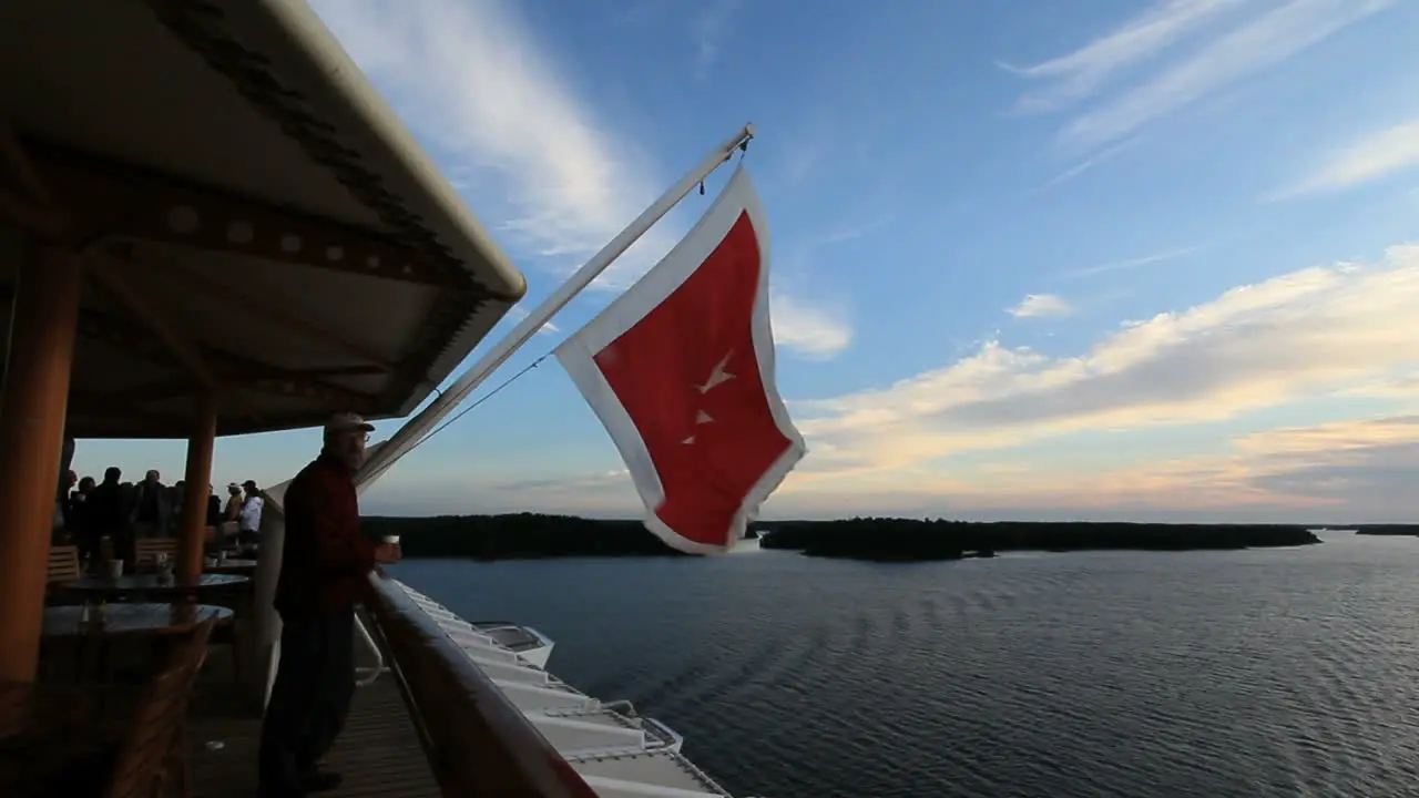 Sweden ship's flag with man