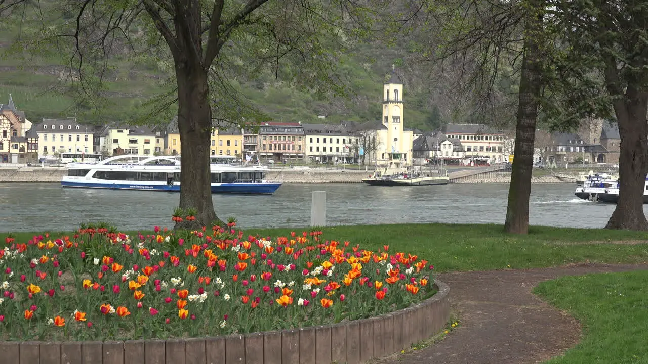 Germany View Of St Goarhausen Across Rhine