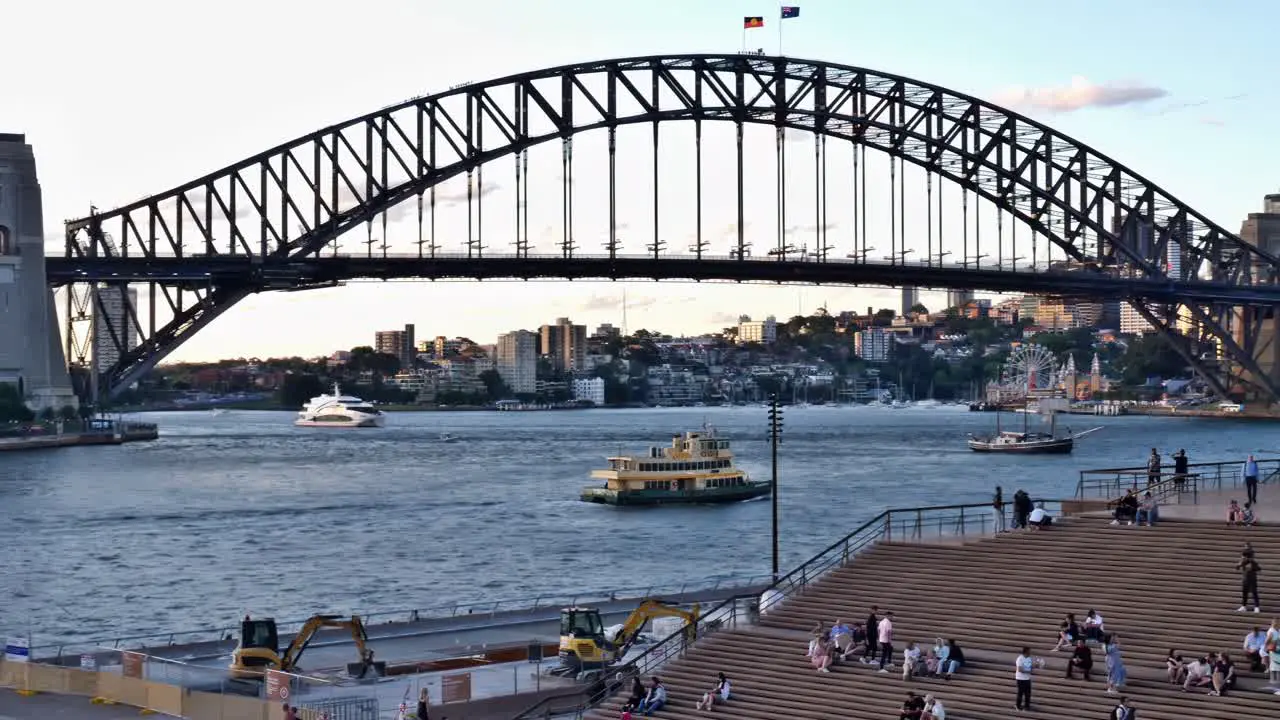 Ferries and touring seacraft offer convenience and a feast for the eyes on and around the Sydney Harbour area such as the iconic Sydney Opera House and Harbour Bridge