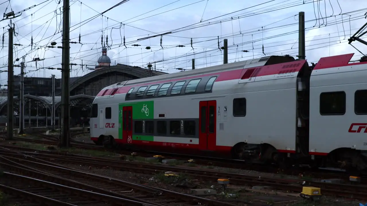 Regional Train entering Cologne Central Station Germany 4K