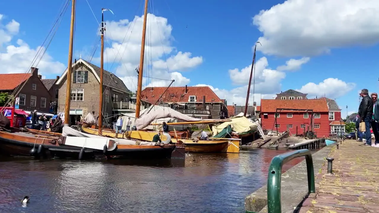 Time Lapse Of Harbor Bunschoten-Spakenburg