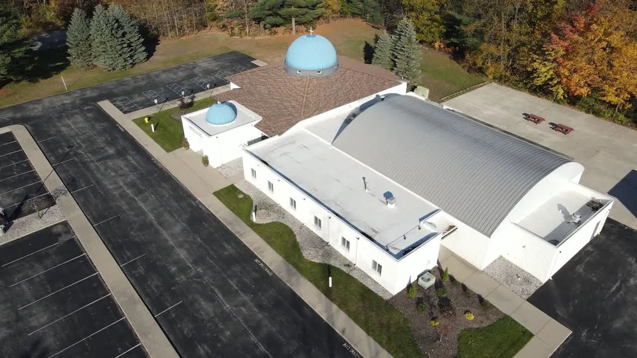 Slow rising motion over the stunning architecture of an Orthodox Church