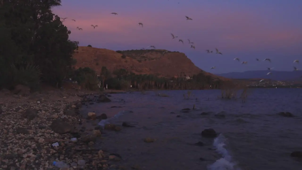 Sea of Galilee at sunrise in Israel