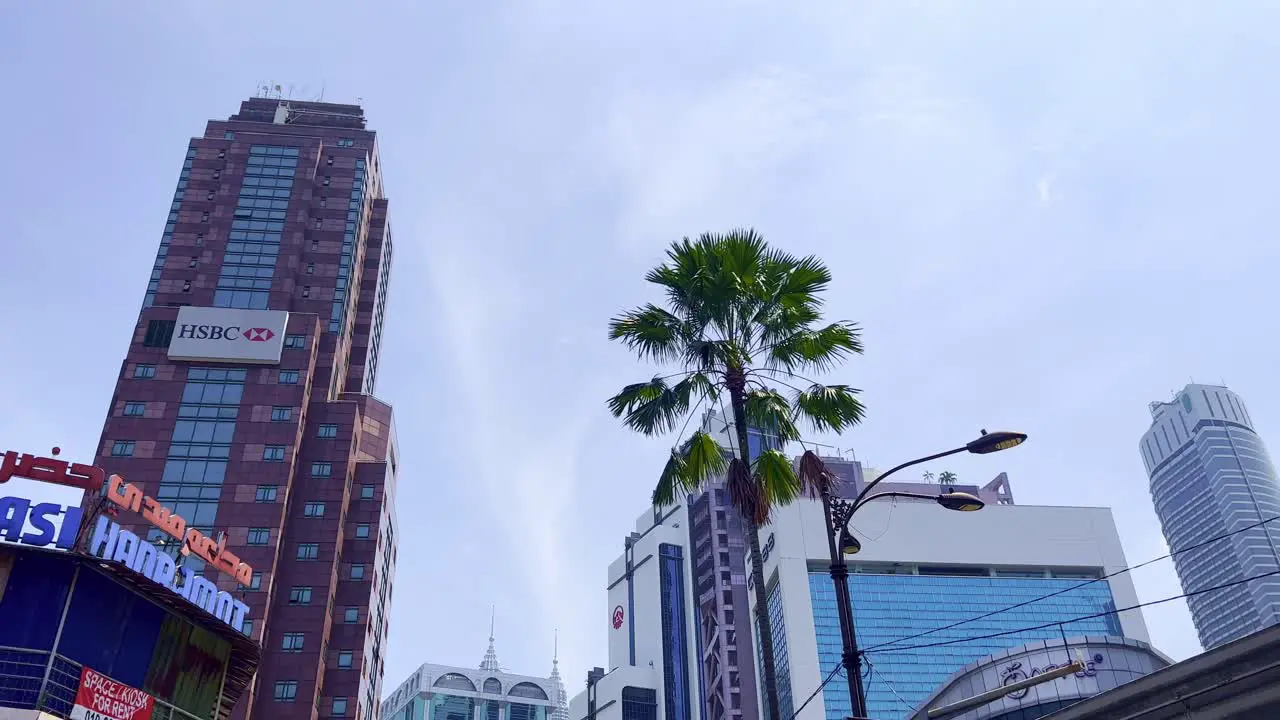 Low angle shot of HSBC building in the blue background