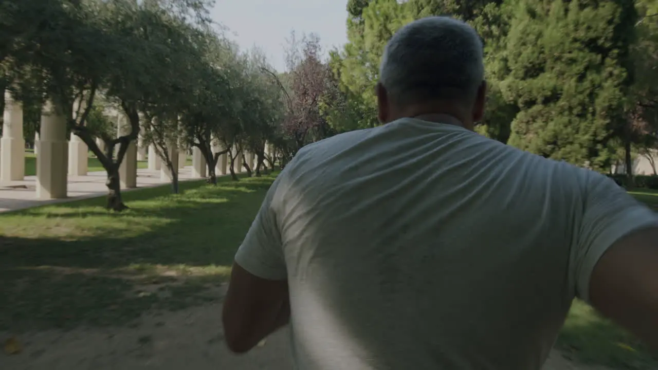 Man jogging in the park