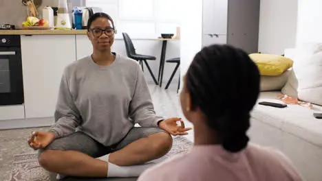 Women doing yoga