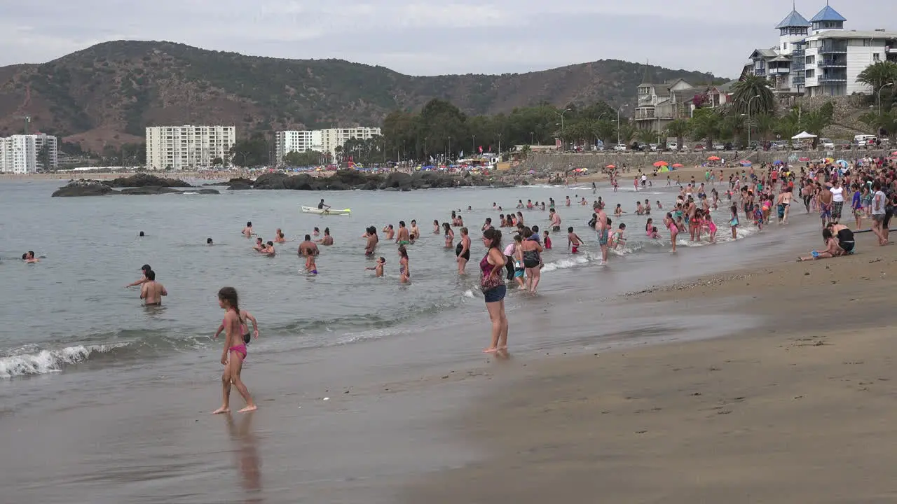 Chile Papudo Playing In Waves