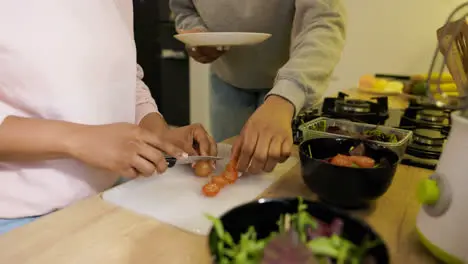 Women preparing a salad