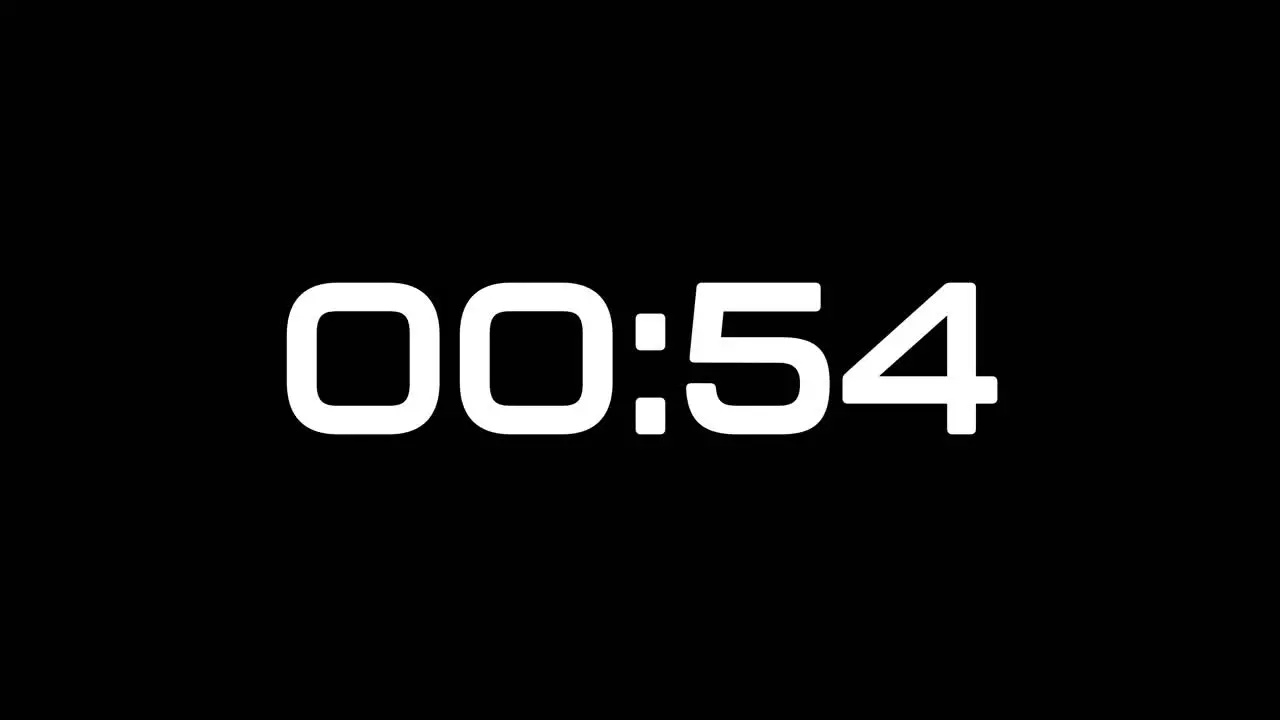 One Minute Countdown On Kallisto Typography In Black And White