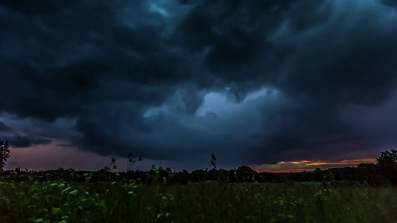 Dramatic Sky time lapse Moody clouds setting