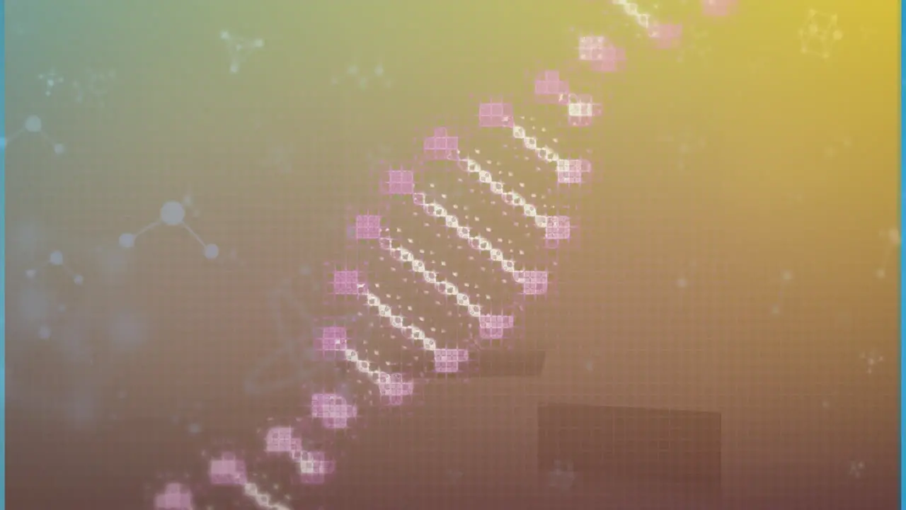 Animation of molecules moving over dna strand