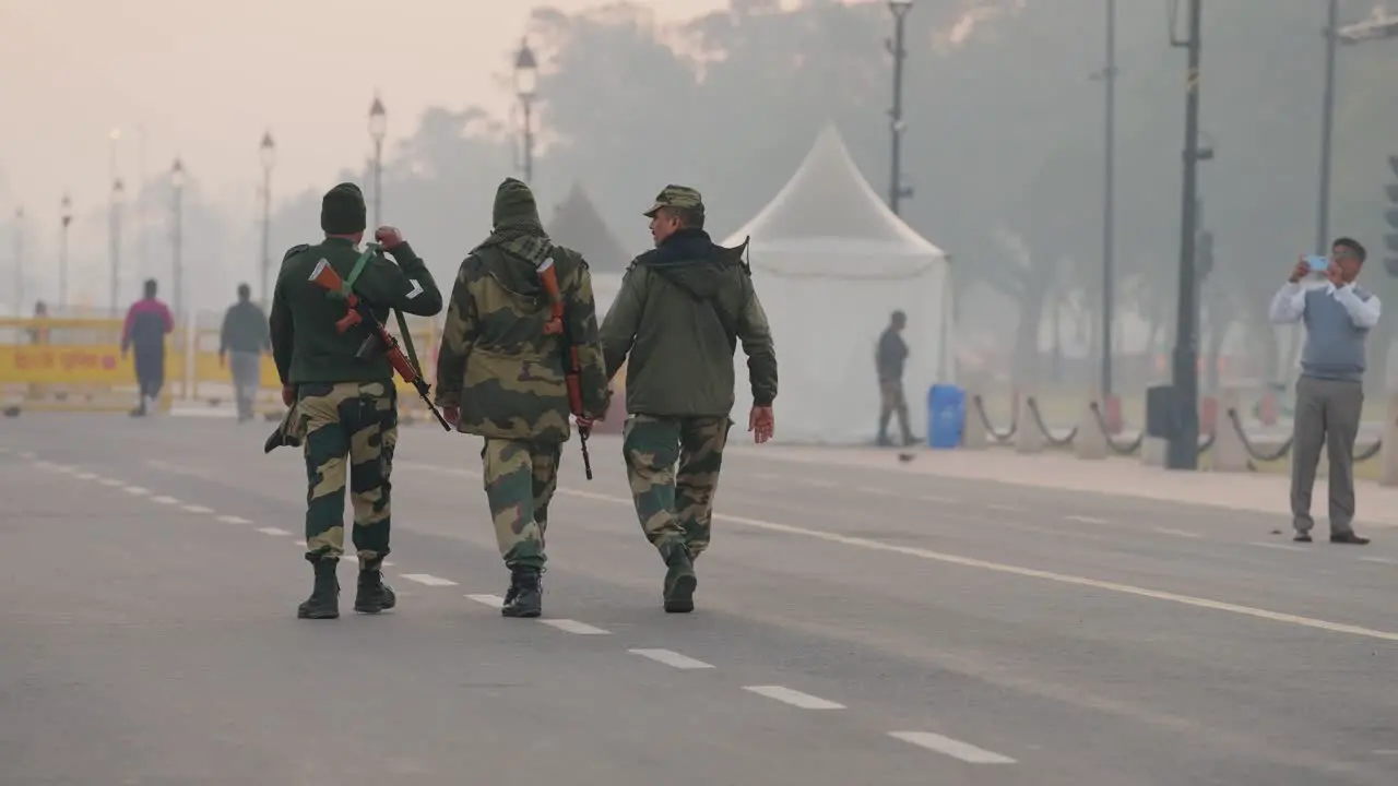 Army officer petrolling at India gate